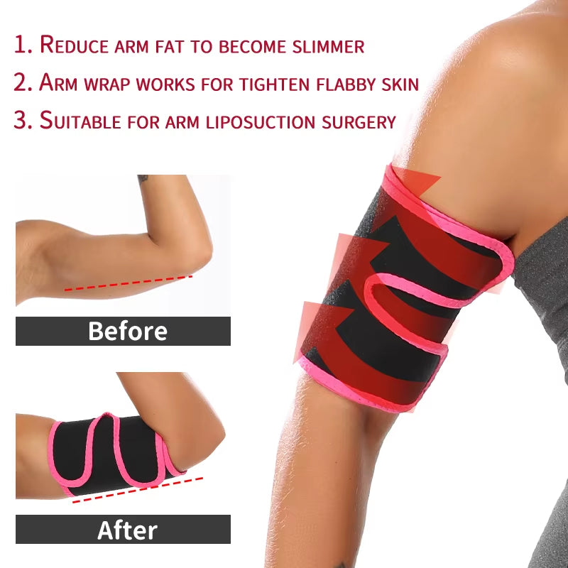 Arm Trimmers Sauna Sweat Bands Women Arm Slimmer Trainer anti Cellulite Arm Shapers Weight Fat Reducer Loss Workout Body Shaper