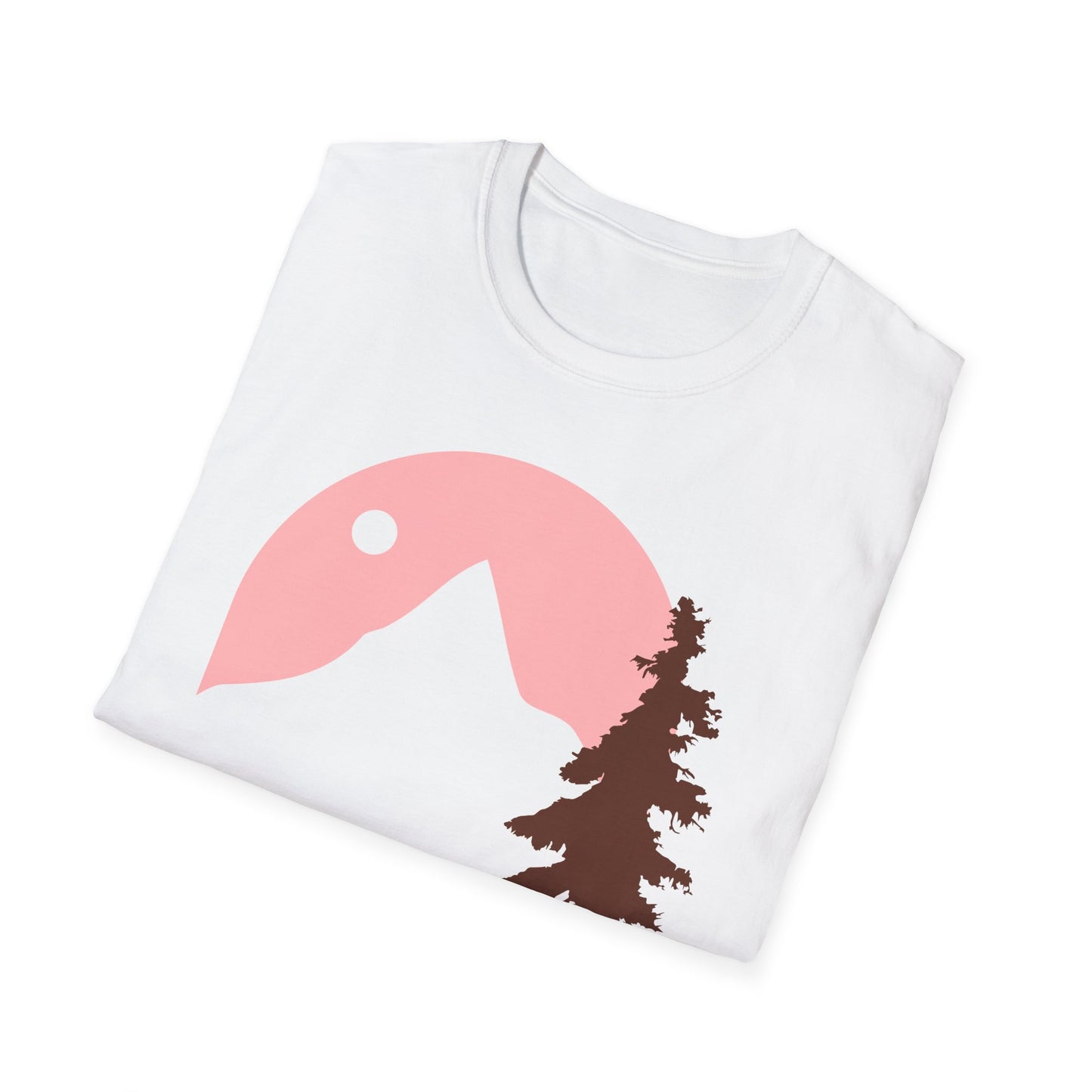 Mountain Sunset Unisex Softstyle T-Shirt - Nature Inspired Design - OJABay