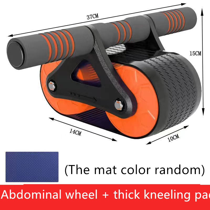 Double Wheel Ab Roller with Auto Rebound – Core & Waist Trainer for Home Workouts - OJABay