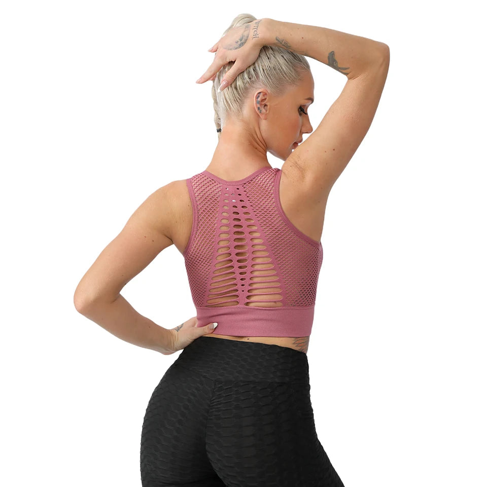 Seamless Yoga Sports Bra – Breathable, Supportive & Stylish - OJABay