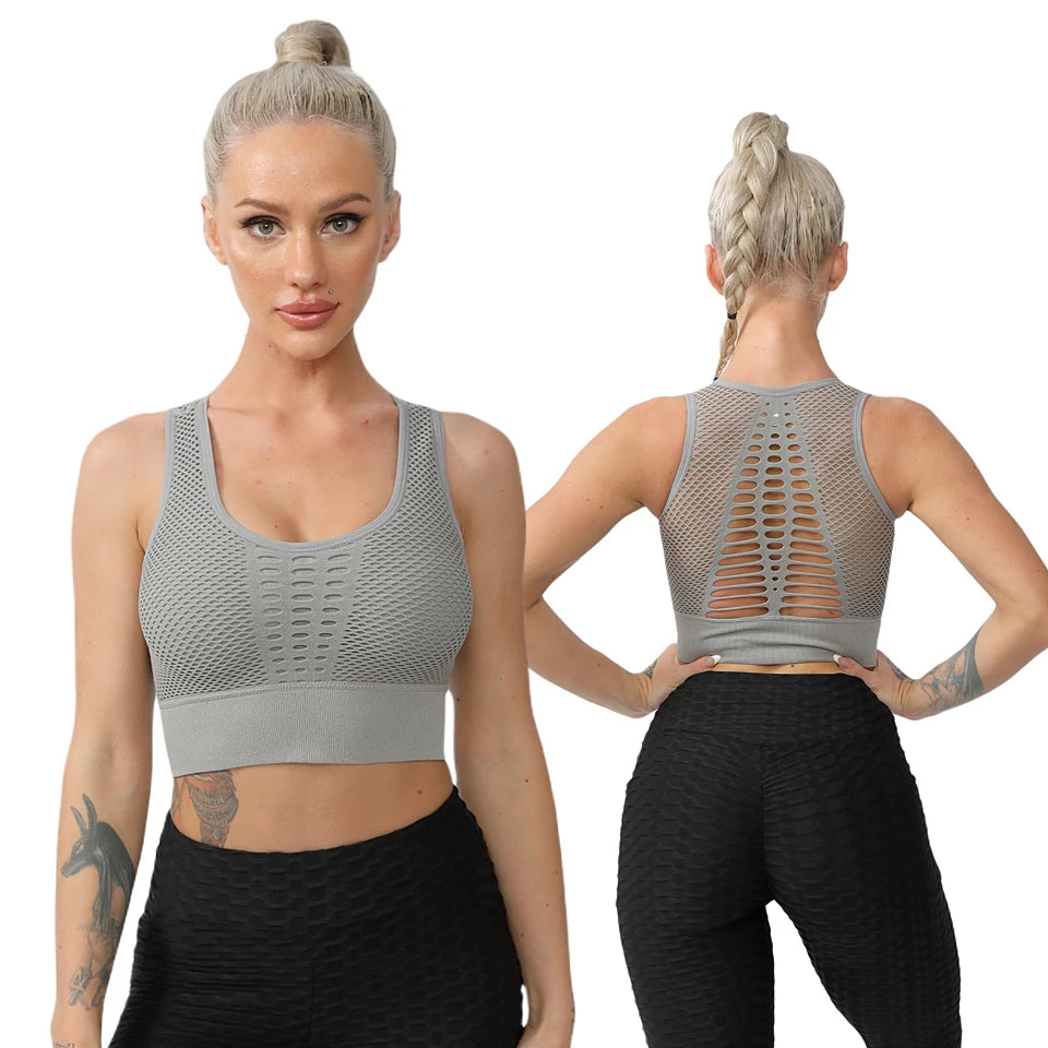Seamless Yoga Sports Bra – Breathable, Supportive & Stylish - OJABay