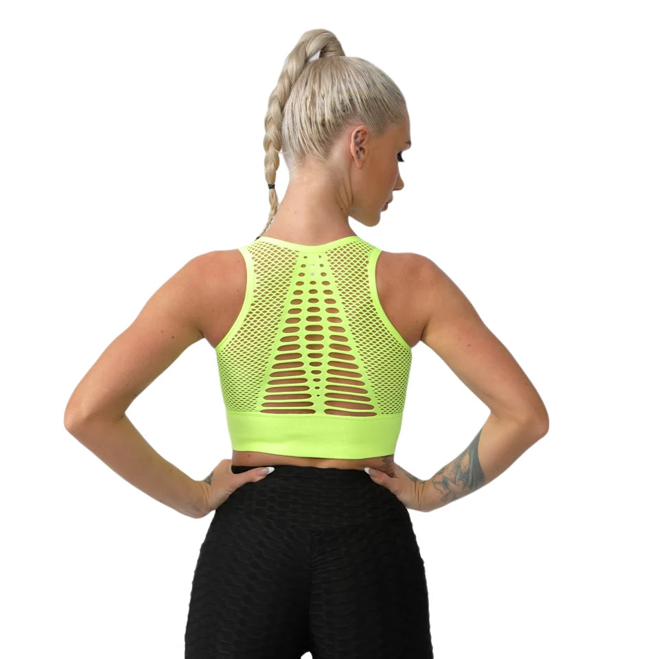 Seamless Yoga Sports Bra – Breathable, Supportive & Stylish - OJABay