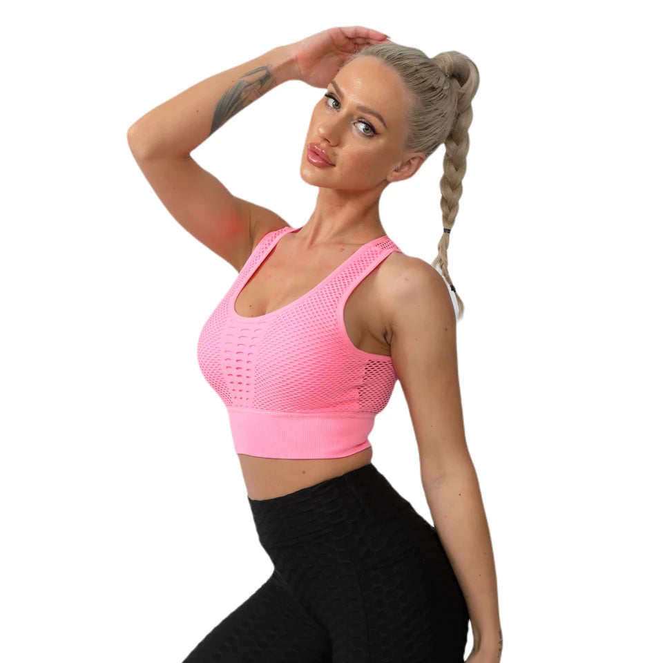 Seamless Yoga Sports Bra – Breathable, Supportive & Stylish - OJABay