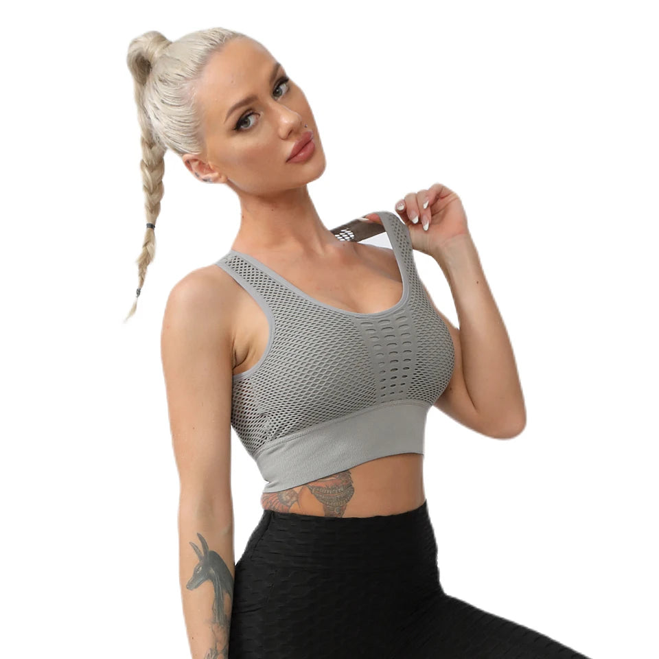Seamless Yoga Sports Bra – Breathable, Supportive & Stylish - OJABay