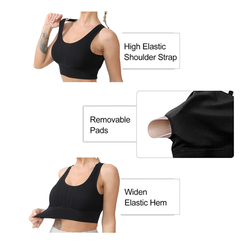Seamless Yoga Sports Bra – Breathable, Supportive & Stylish - OJABay