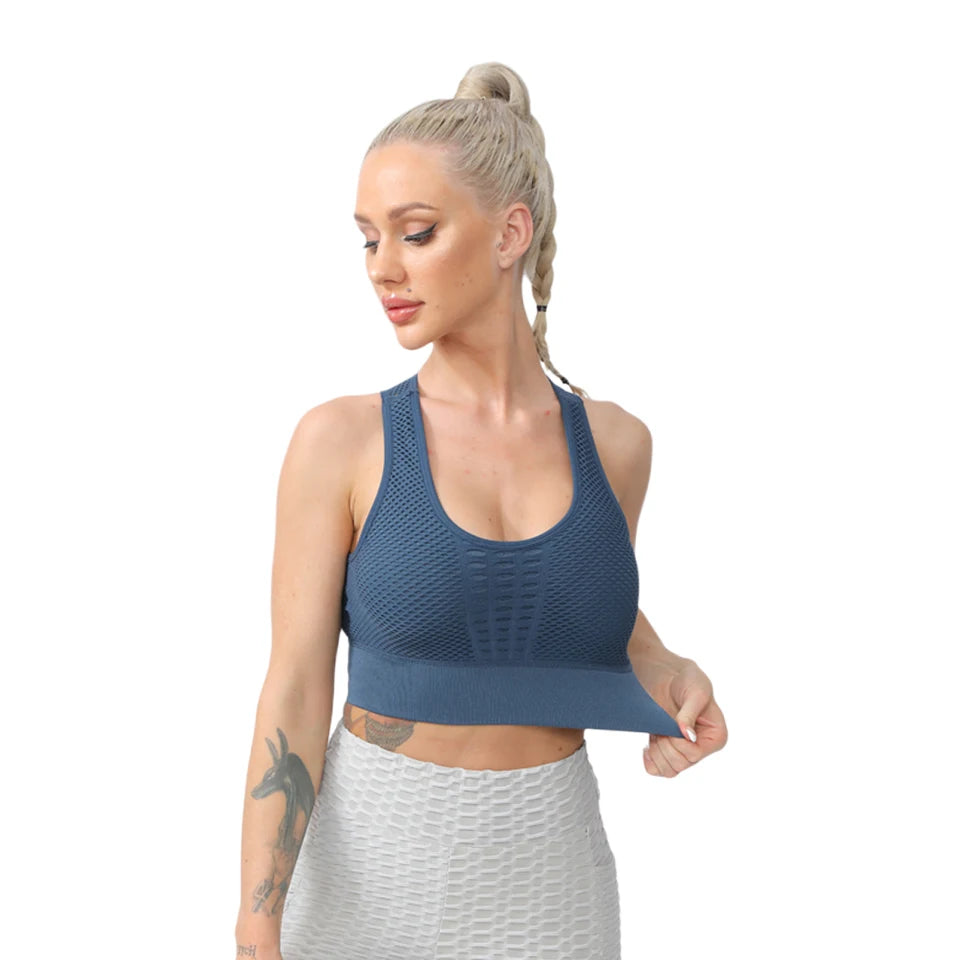 Seamless Yoga Sports Bra – Breathable, Supportive & Stylish - OJABay