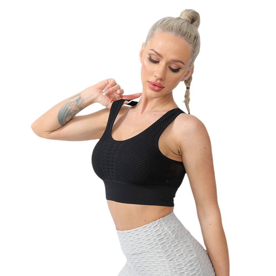 Seamless Yoga Sports Bra – Breathable, Supportive & Stylish - OJABay