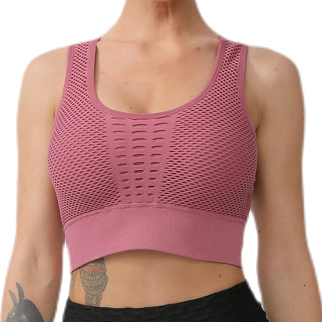 Seamless Yoga Sports Bra – Breathable, Supportive & Stylish - OJABay