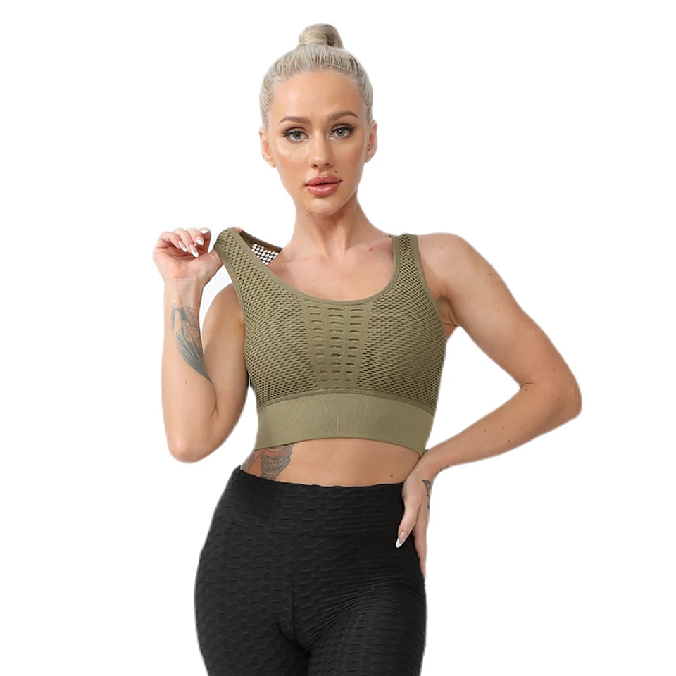 Seamless Yoga Sports Bra – Breathable, Supportive & Stylish - OJABay
