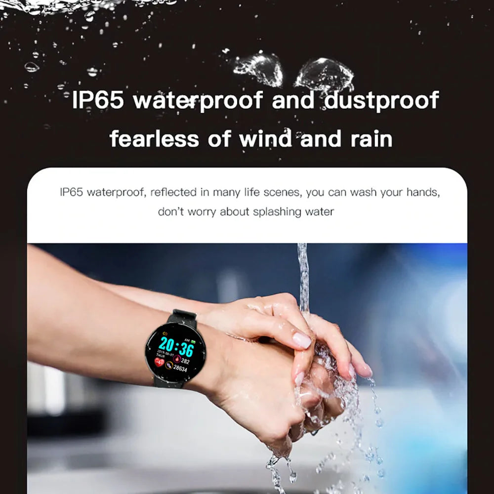 D18 Smart Watch – Fitness Tracker with Heart Rate & Blood Pressure Monitor - OJABay