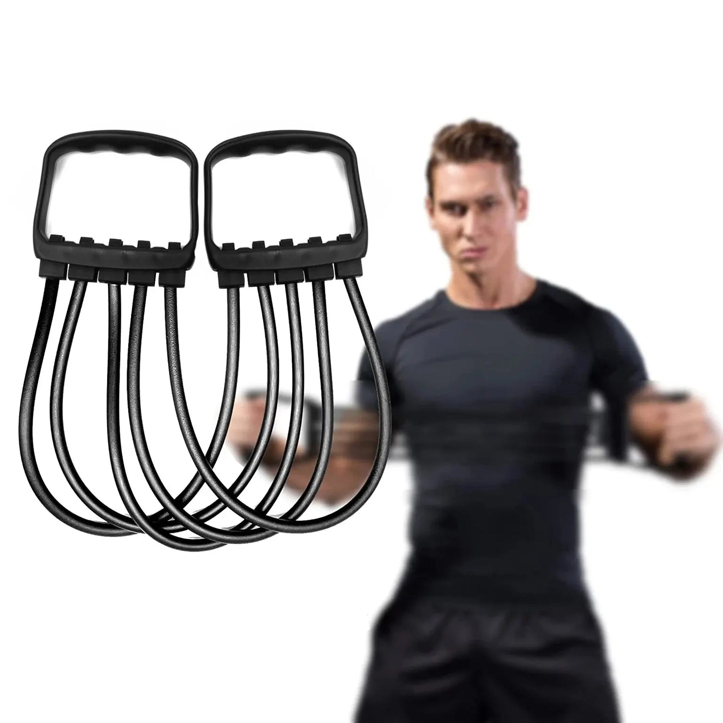 Full Body Workout Chest Expander – 5 Removable Resistance Bands for Strength Training, Pilates, Push-Ups & Muscle Building - OJABay