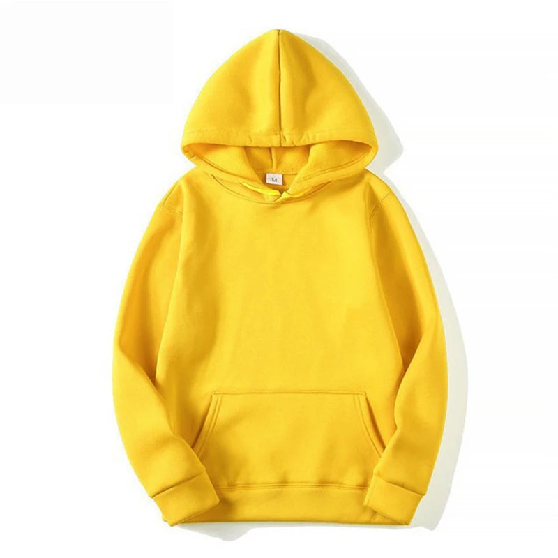 Unisex Fleece Pullover Hoodie – Casual Long Sleeve Hooded Sweatshirt with Pocket (S–4XL) - OJABay