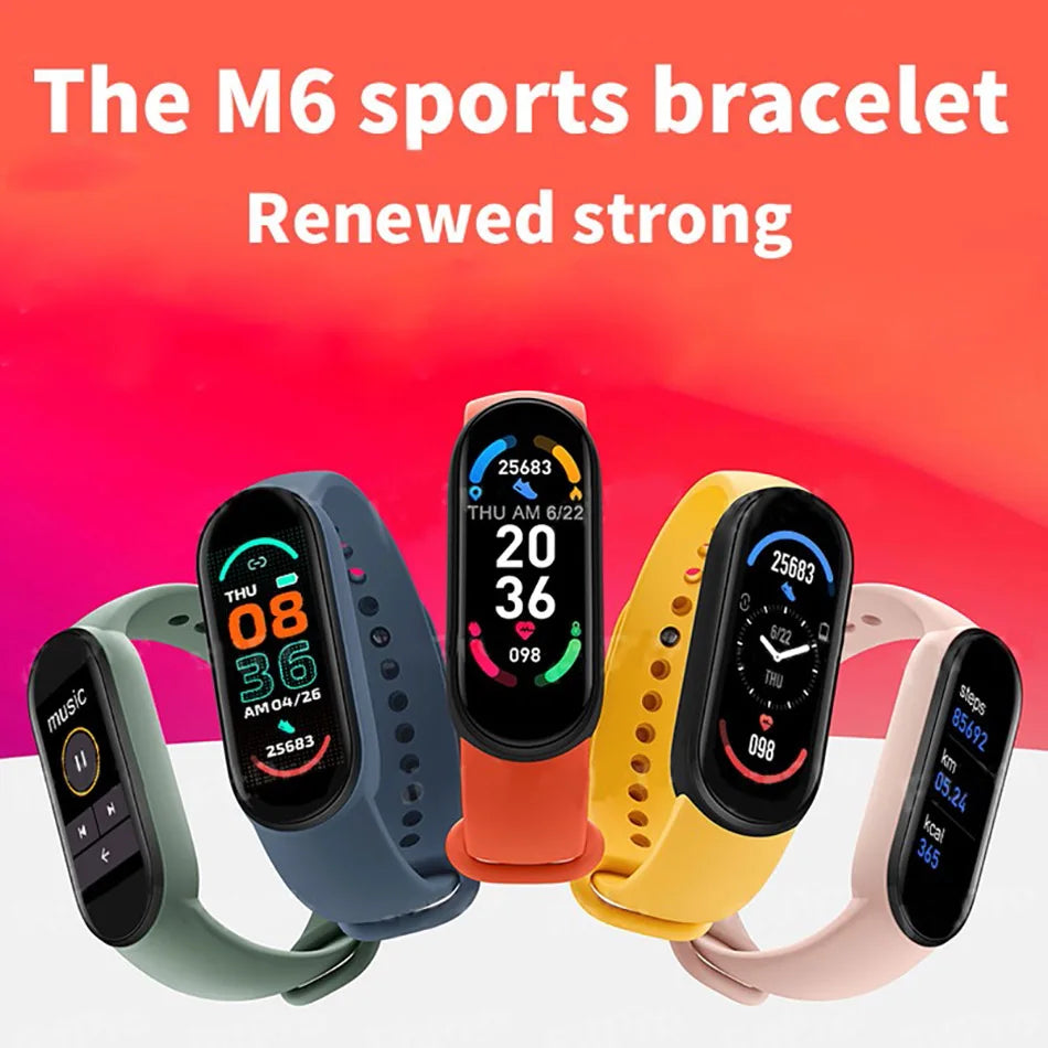 M6 Smartwatch β Fitness Tracker with Heart & Sleep Monitor - OJABay