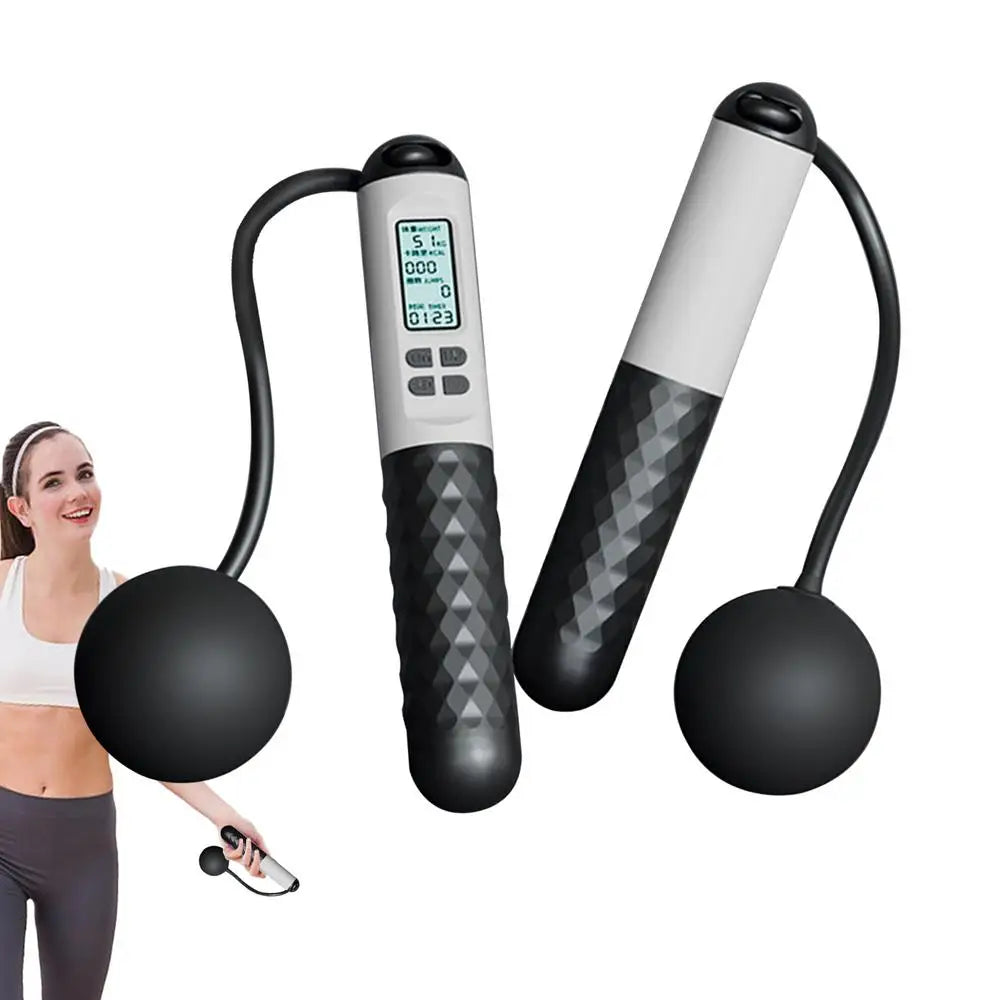 Smart Weighted Cordless Jump Rope – Digital Counter, Ropeless Skipping for Home & Gym - OJABay