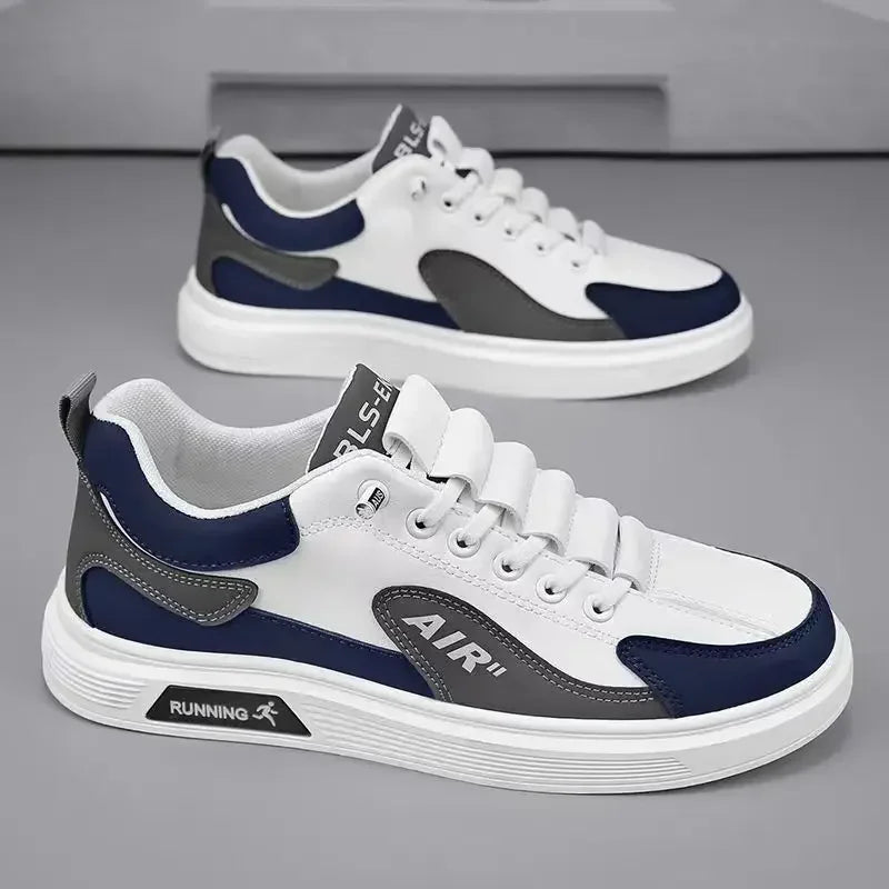 Men's Low-Top Leather Casual Shoes – Fashion Sports Sneakers for Spring & Autumn - OJABay