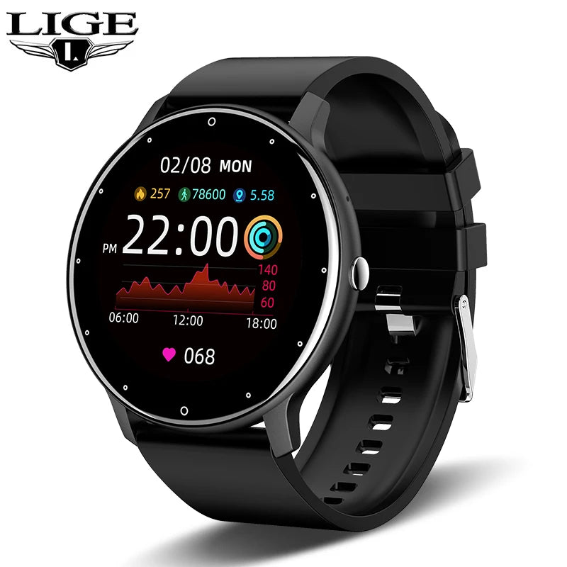 LIGE Smartwatch with Bluetooth Calls & Fitness Tracker – Unisex, Waterproof - OJABay