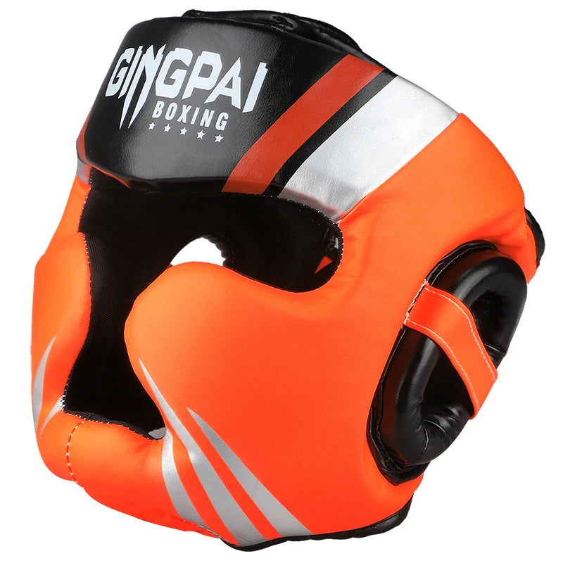 Kickboxing & Boxing Helmet – PU Leather Full-Cover Headgear for Men, Women, and Kids | MMA, Muay Thai, Karate, Sanda Training - OJABay