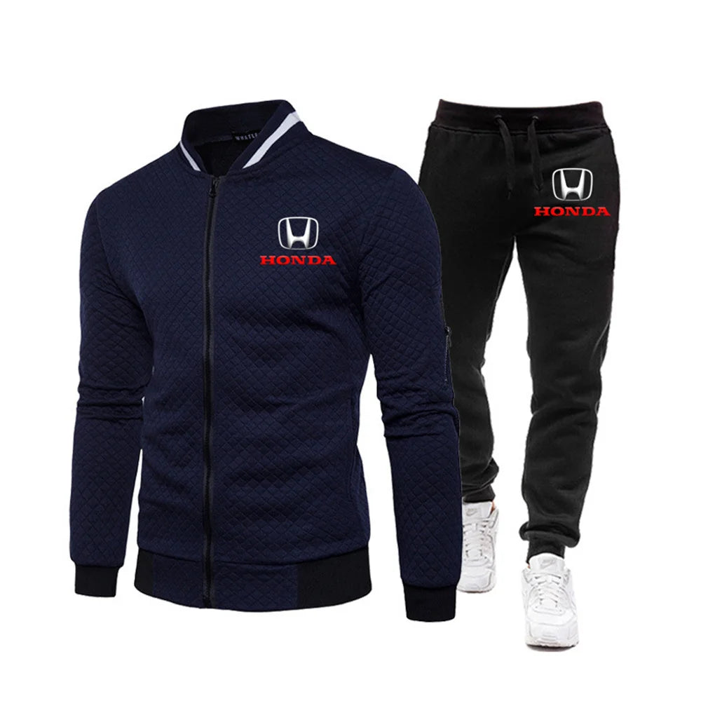 2025 Men’s Honda Baseball Jacket & Pants Set – Casual Sportswear