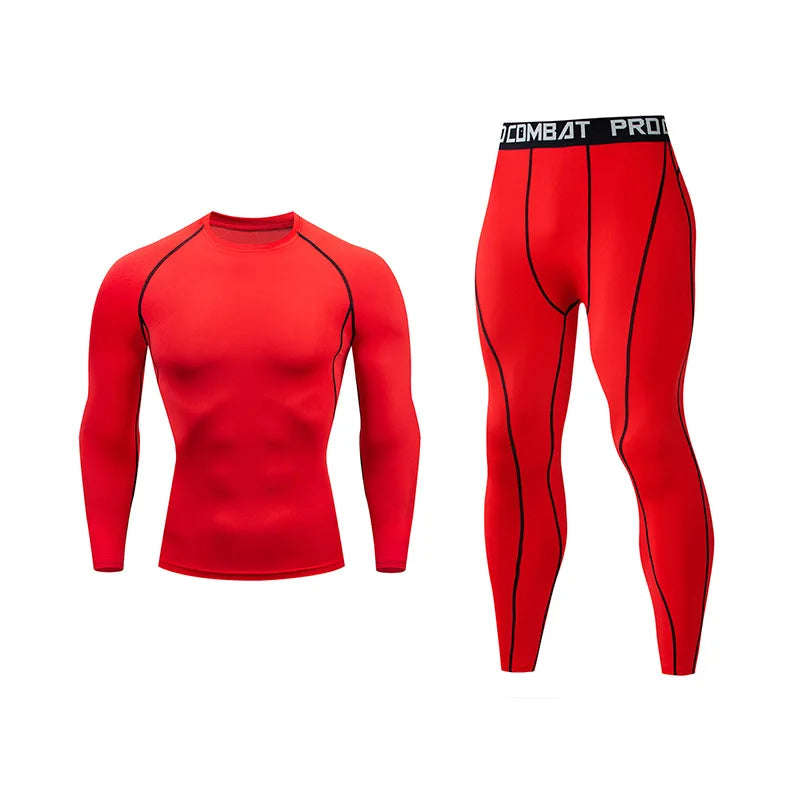 Men’s Compression Running Set – Quick Dry Gym Fitness Tracksuit