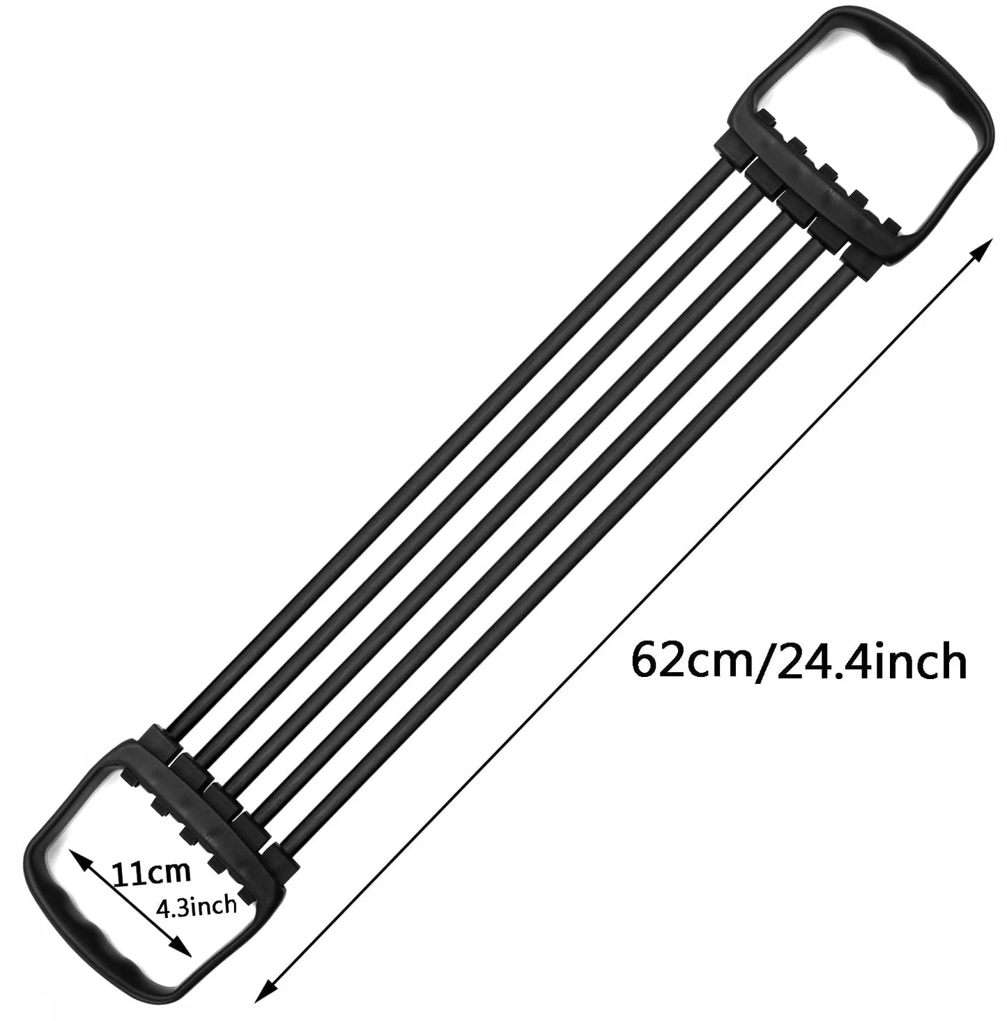 Full Body Workout Chest Expander – 5 Removable Resistance Bands for Strength Training, Pilates, Push-Ups & Muscle Building - OJABay