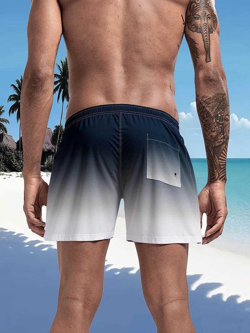 Men’s Quick-Dry Swim Trunks with Mesh Lining & Pockets