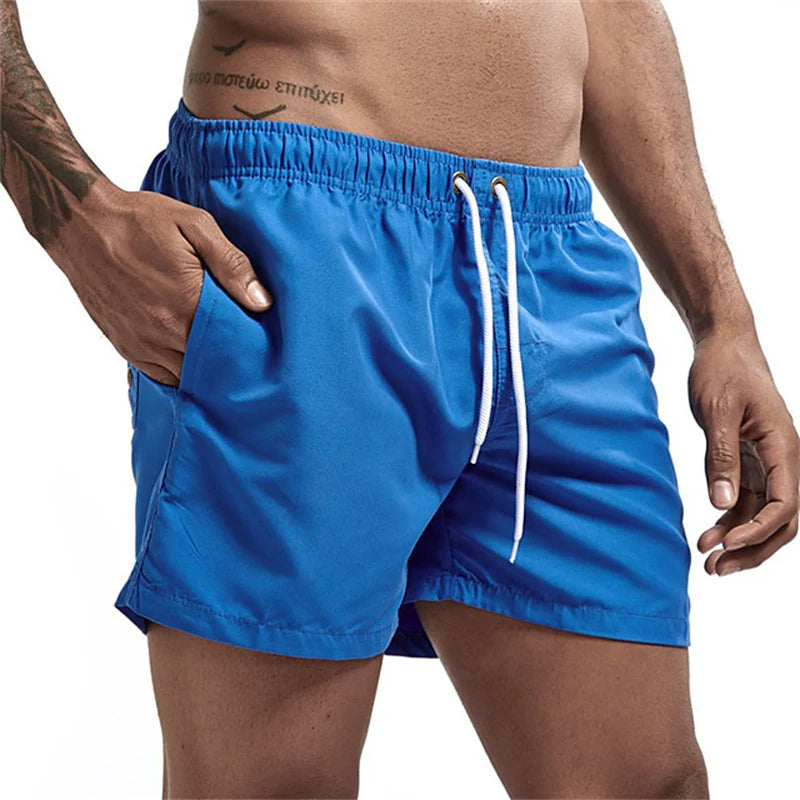 Men’s Quick-Dry Swim Trunks with Mesh Lining & Pockets
