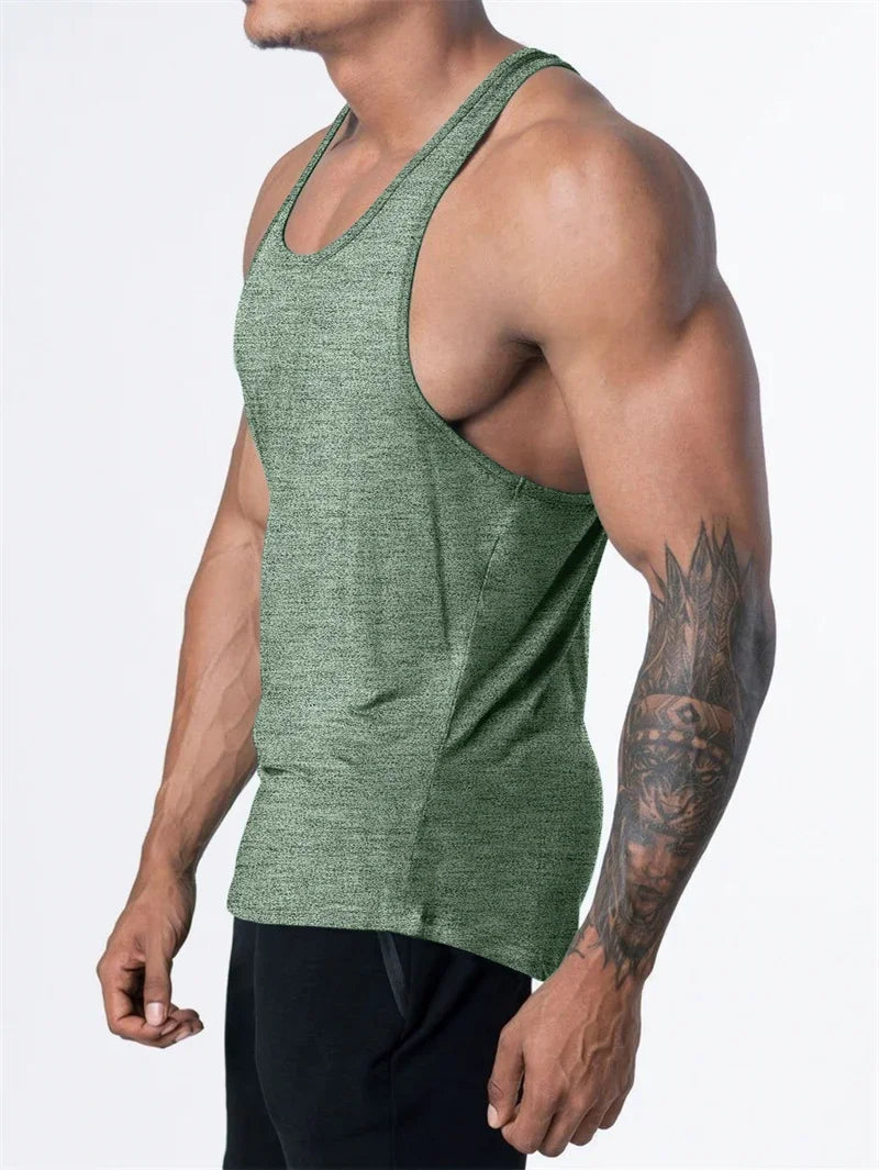 Men’s Quick-Dry Sports Tank Top – Breathable Polyester Training Vest for Running, Basketball & Fitness - OJABay