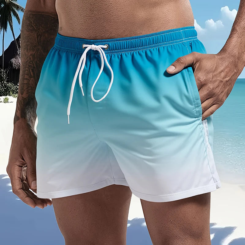 Men’s Quick-Dry Swim Trunks with Mesh Lining & Pockets