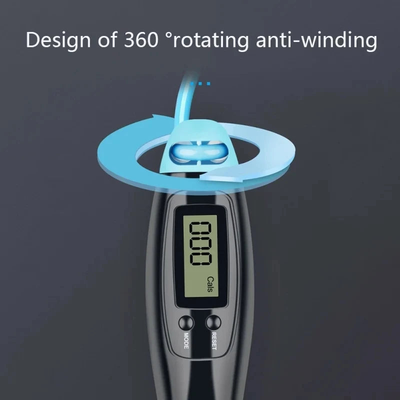 Cordless Digital Jump Rope – Smart Calorie Counter Fitness Skipping Rope - OJABay