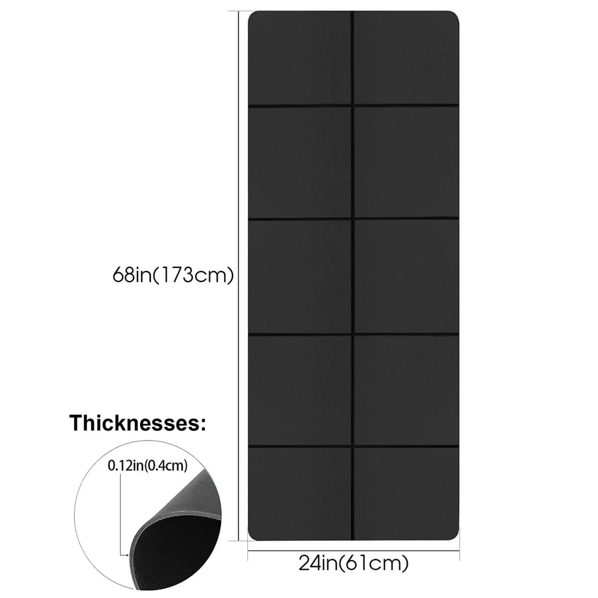 EVA Foam Yoga Mat – 4mm Thick, Lightweight & Comfortable (173×61cm) - OJABay