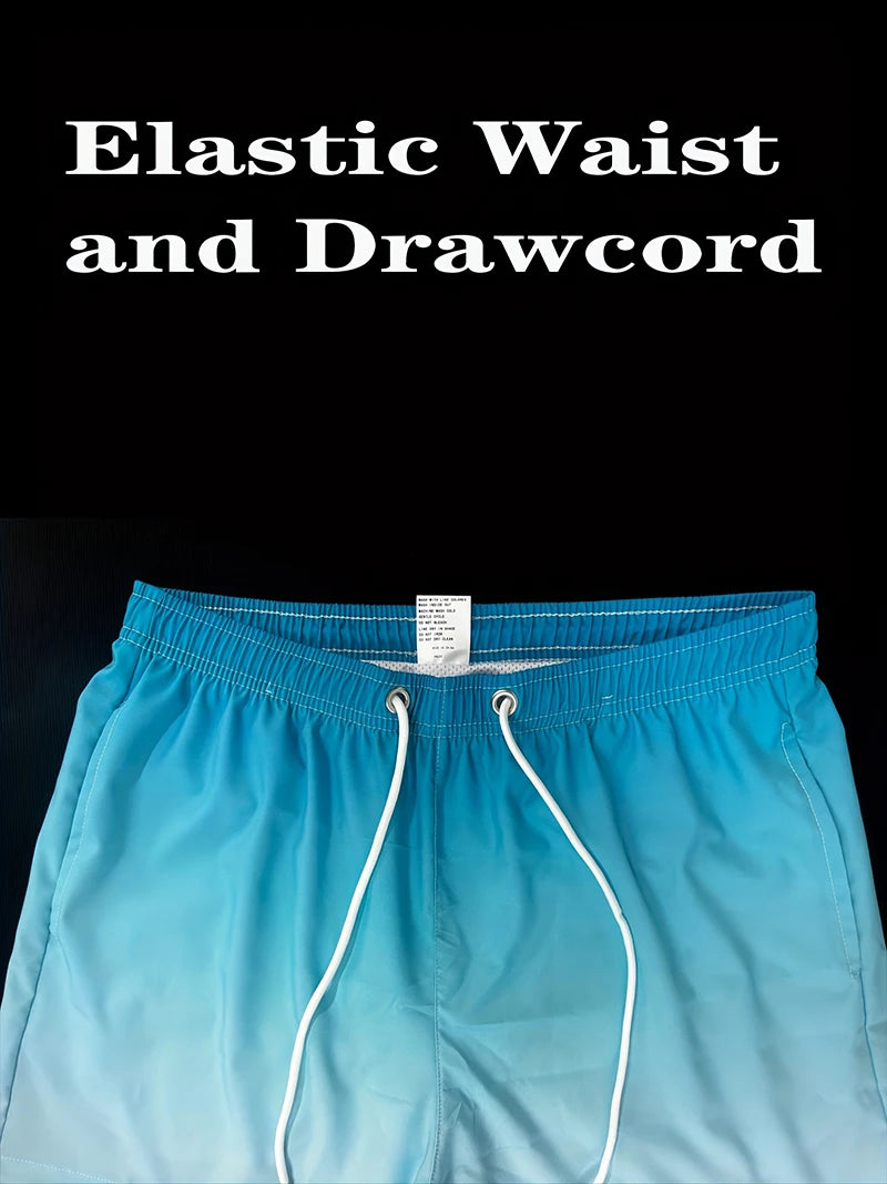 Men’s Quick-Dry Swim Trunks with Mesh Lining & Pockets
