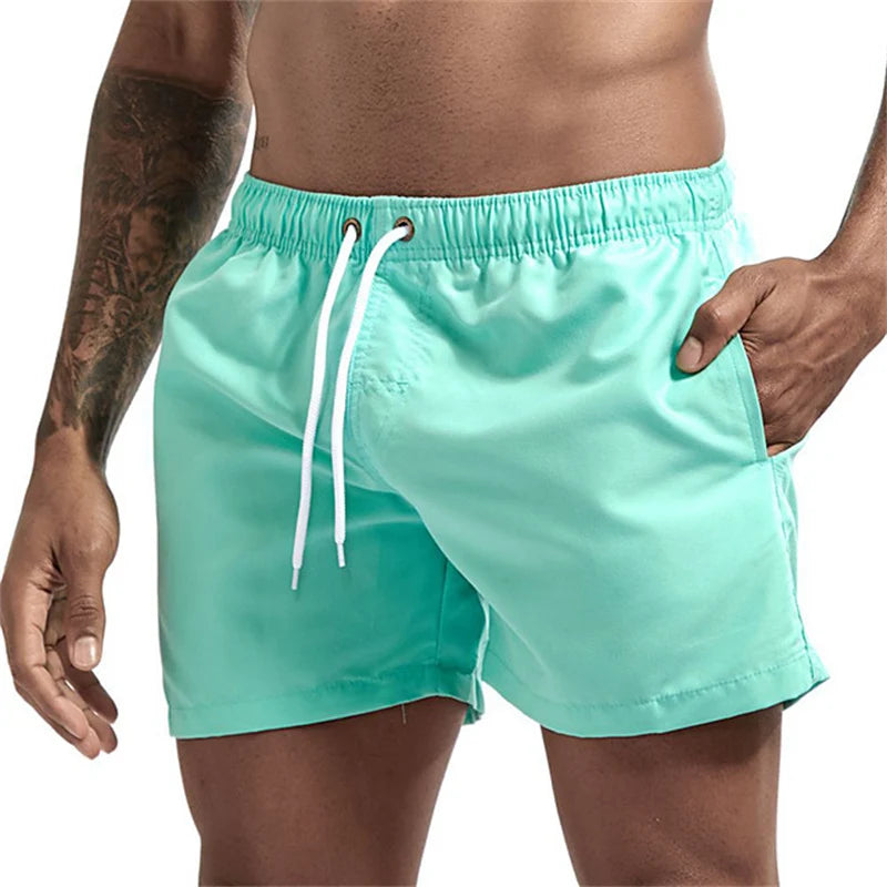 Men’s Quick-Dry Swim Trunks with Mesh Lining & Pockets