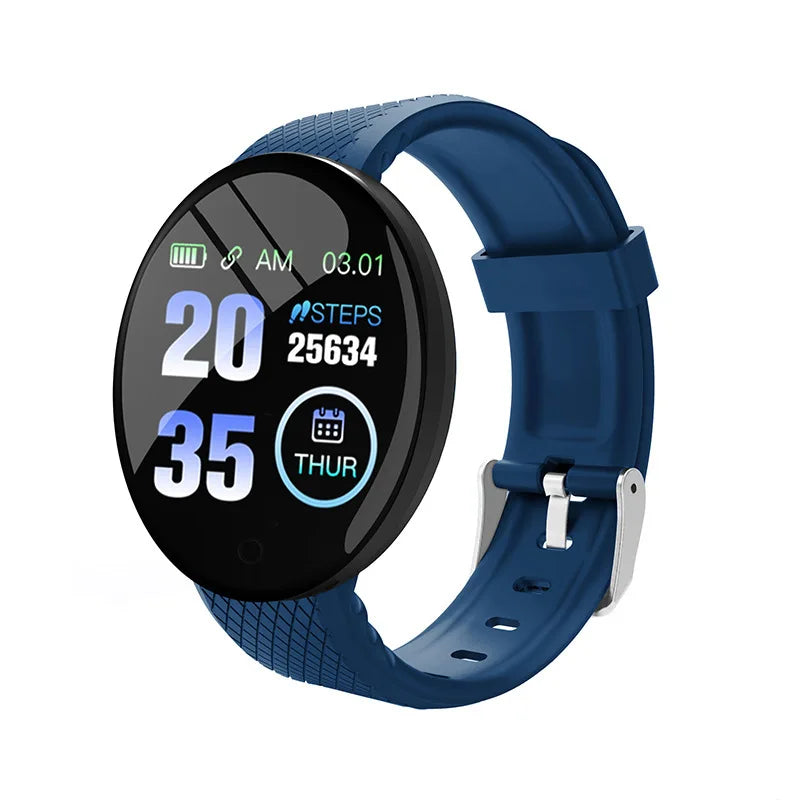 D18 Smart Watch – Fitness Tracker with Heart Rate & Blood Pressure Monitor - OJABay