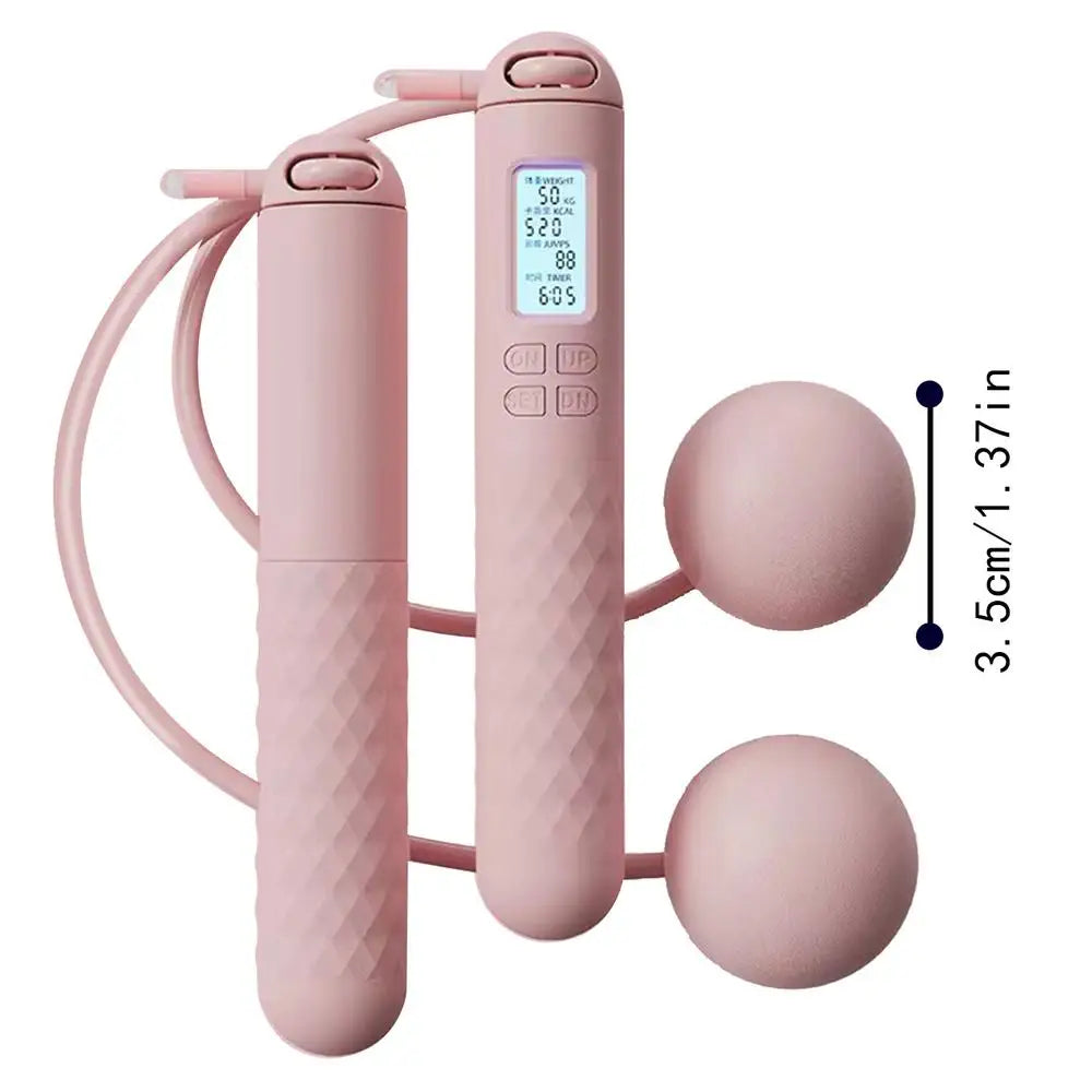 Smart Weighted Cordless Jump Rope – Digital Counter, Ropeless Skipping for Home & Gym - OJABay