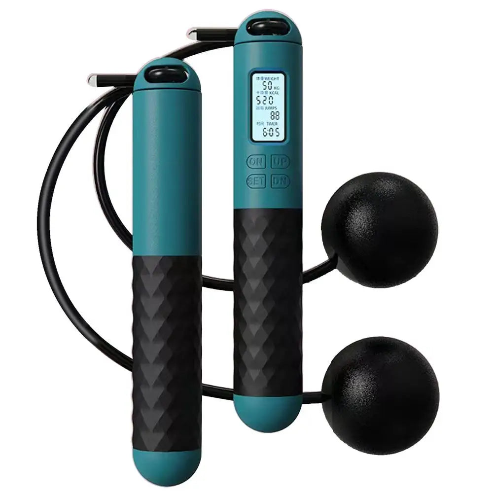 Smart Weighted Cordless Jump Rope – Digital Counter, Ropeless Skipping for Home & Gym - OJABay