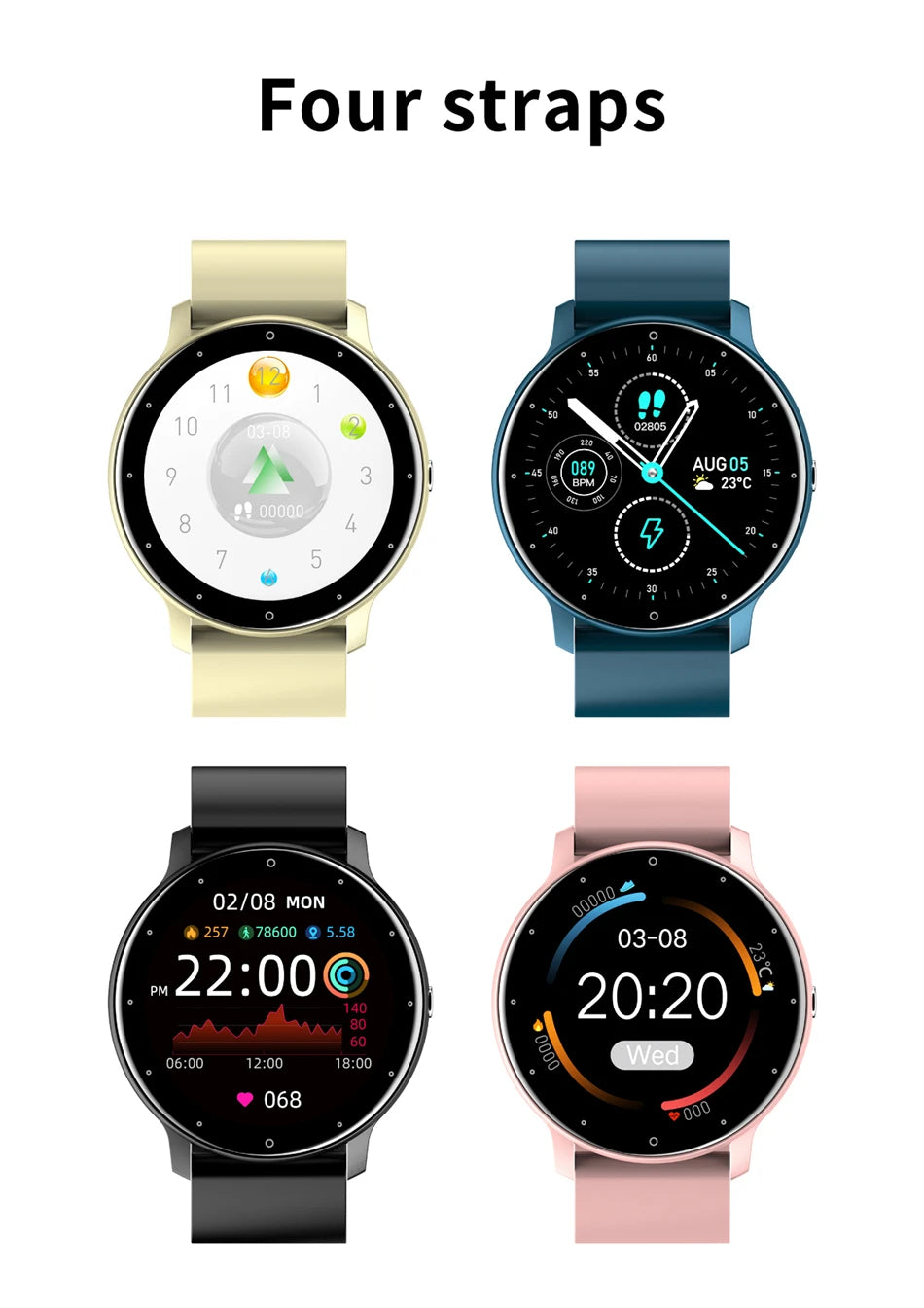 LIGE Smartwatch with Bluetooth Calls & Fitness Tracker – Unisex, Waterproof - OJABay
