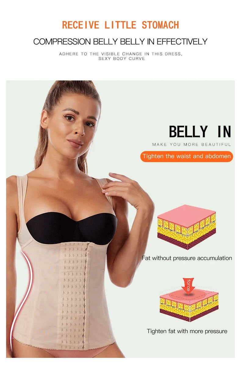 Waist Corset Postpartum Sheath Tummy Top Trainers Shapewear for Women - Slimming Sheath, Woman Flat Belly Waist Trainer