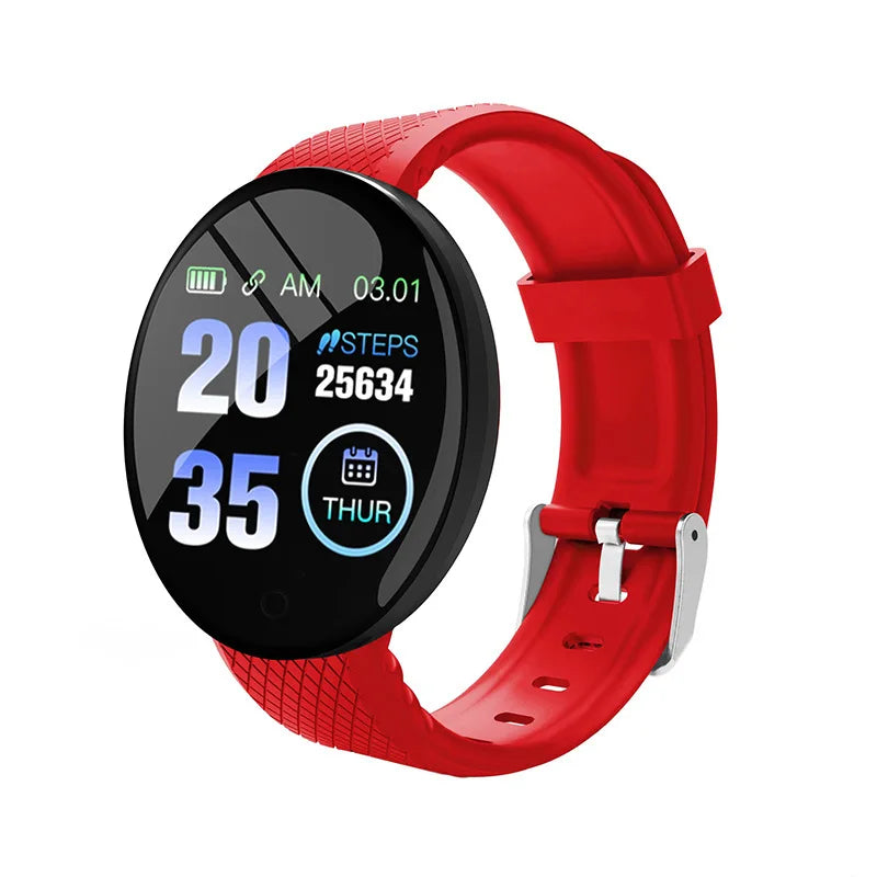 D18 Smart Watch – Fitness Tracker with Heart Rate & Blood Pressure Monitor - OJABay