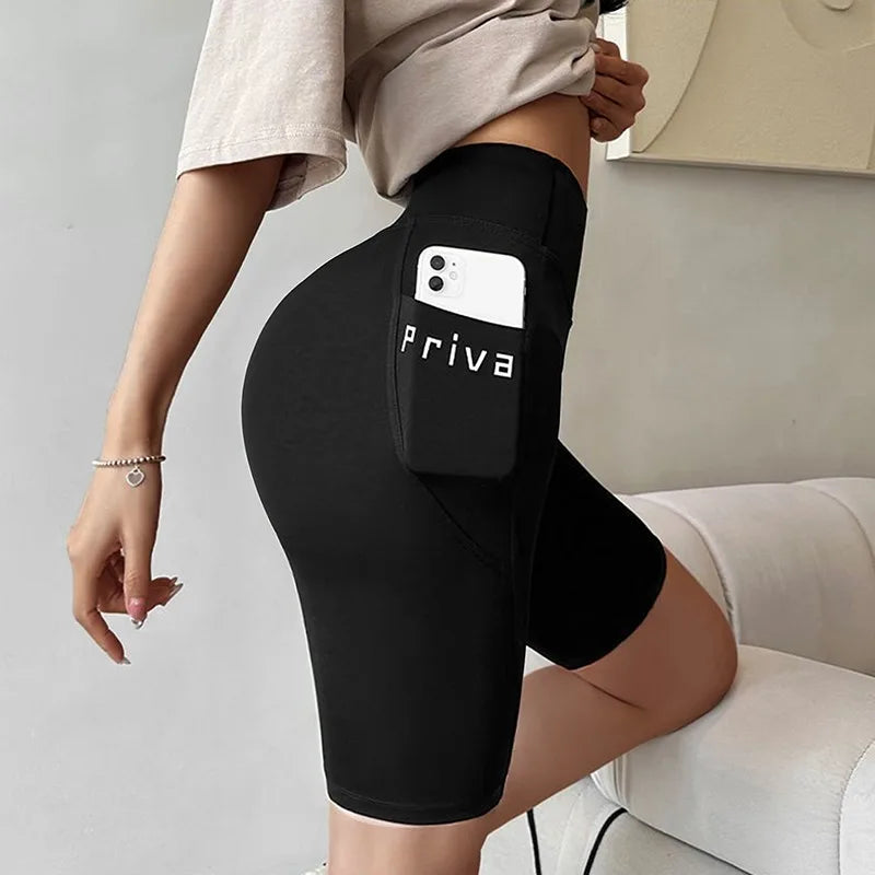Women's High-Waist Yoga Shorts β Seamless Fitness Shorts for Gym & Streetwear | Tight Workout Shorts with Stretch - OJABay