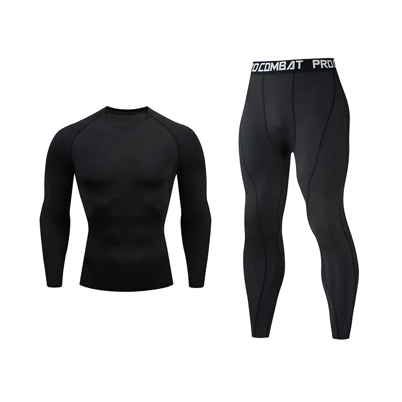 Men’s Compression Running Set – Quick Dry Gym Fitness Tracksuit