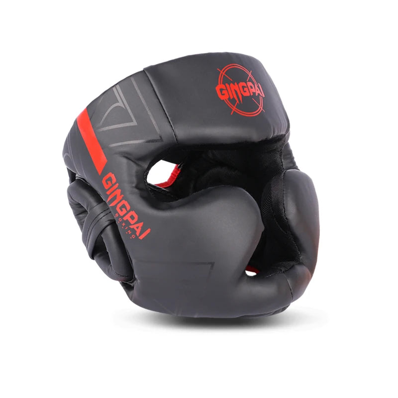 Kickboxing & Boxing Helmet – PU Leather Full-Cover Headgear for Men, Women, and Kids | MMA, Muay Thai, Karate, Sanda Training - OJABay