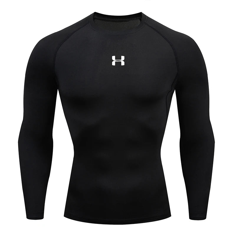 Men's Long Sleeve Compression Workout Shirt β Gym, Running, Training Tee - OJABay