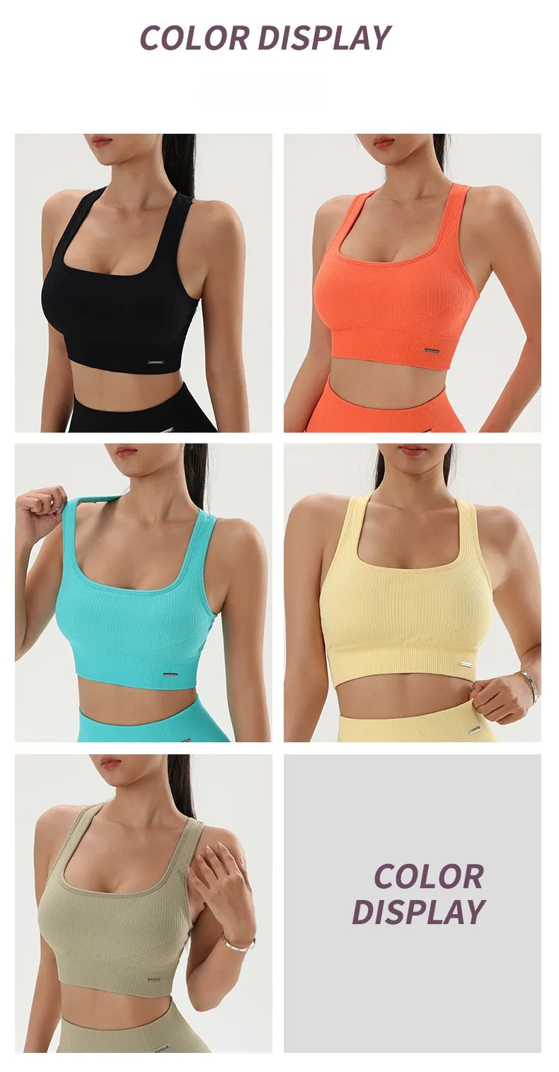 Quick-Dry Women’s Yoga Sports Bra – Breathable Fitness Top for Gym & Training - OJABay