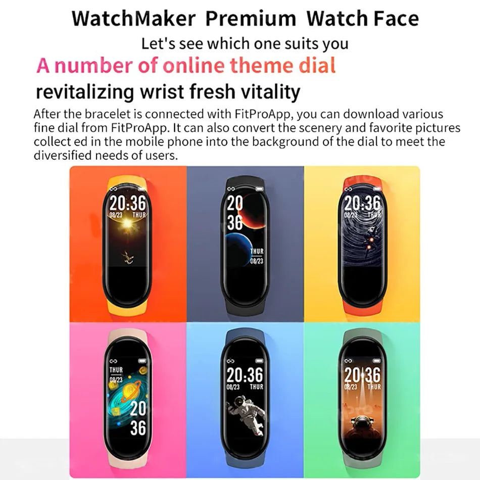 M6 Smartwatch β Fitness Tracker with Heart & Sleep Monitor - OJABay