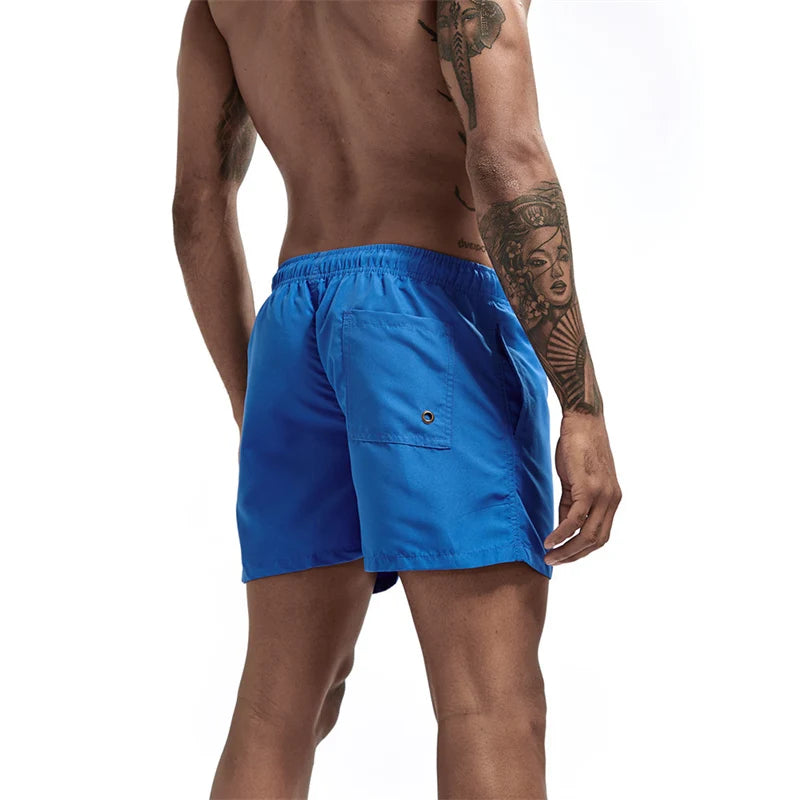 Men’s Quick-Dry Swim Trunks with Mesh Lining & Pockets