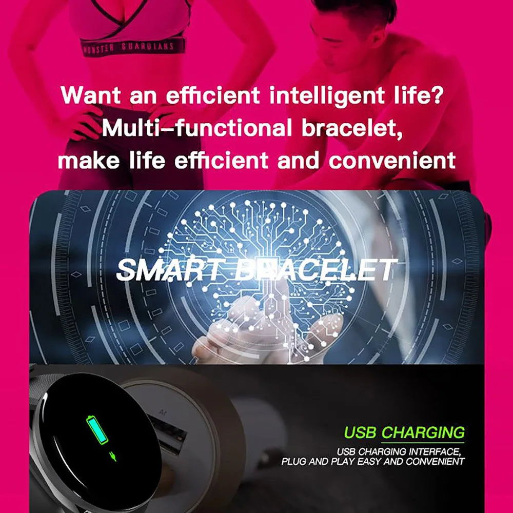 D18 Smart Watch – Fitness Tracker with Heart Rate & Blood Pressure Monitor - OJABay