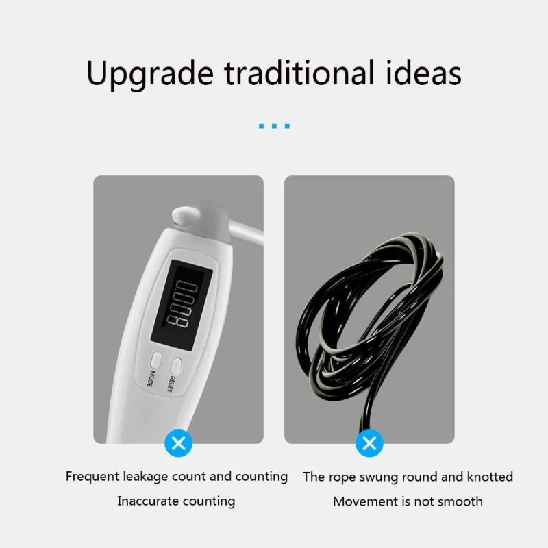 Cordless Digital Jump Rope – Smart Calorie Counter Fitness Skipping Rope - OJABay