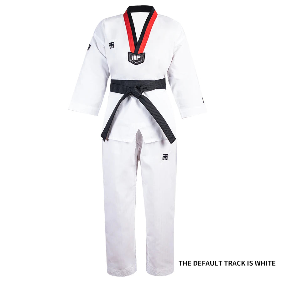 Taekwondo Dobok Karate Uniform with Belt – Kids & Adults (XXXS–XXXL)