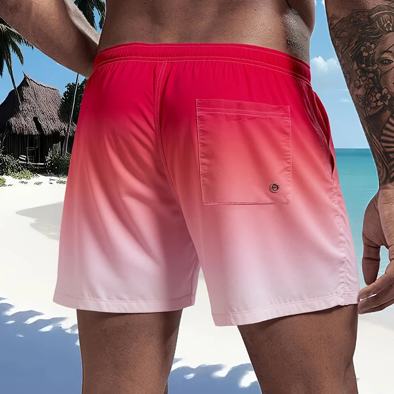 Men’s Quick-Dry Swim Trunks with Mesh Lining & Pockets