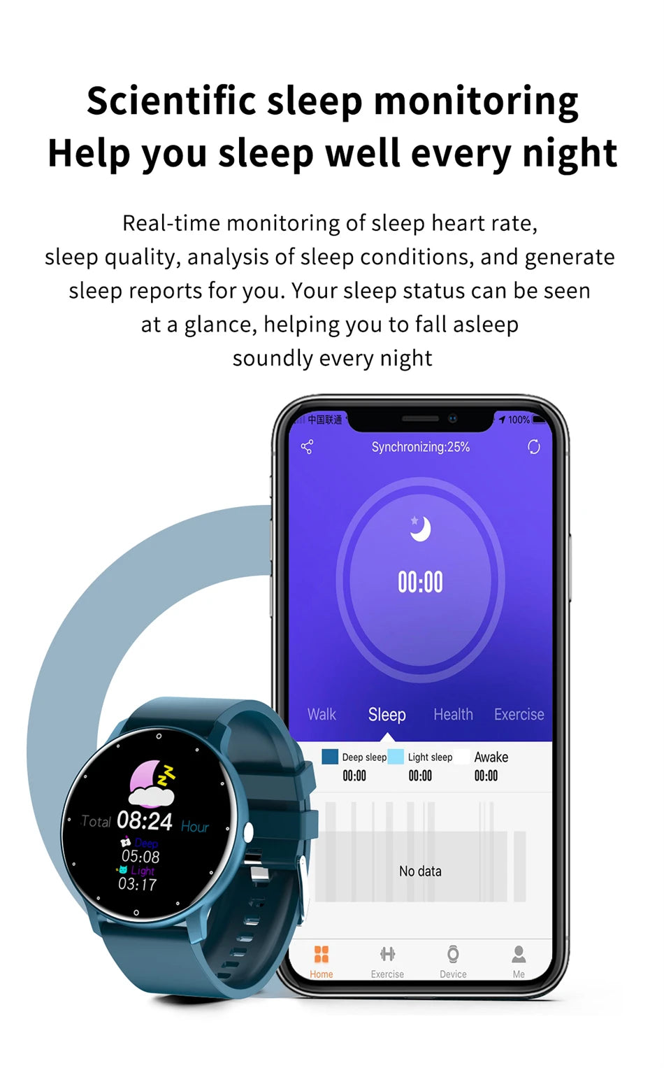LIGE Smartwatch with Bluetooth Calls & Fitness Tracker – Unisex, Waterproof - OJABay